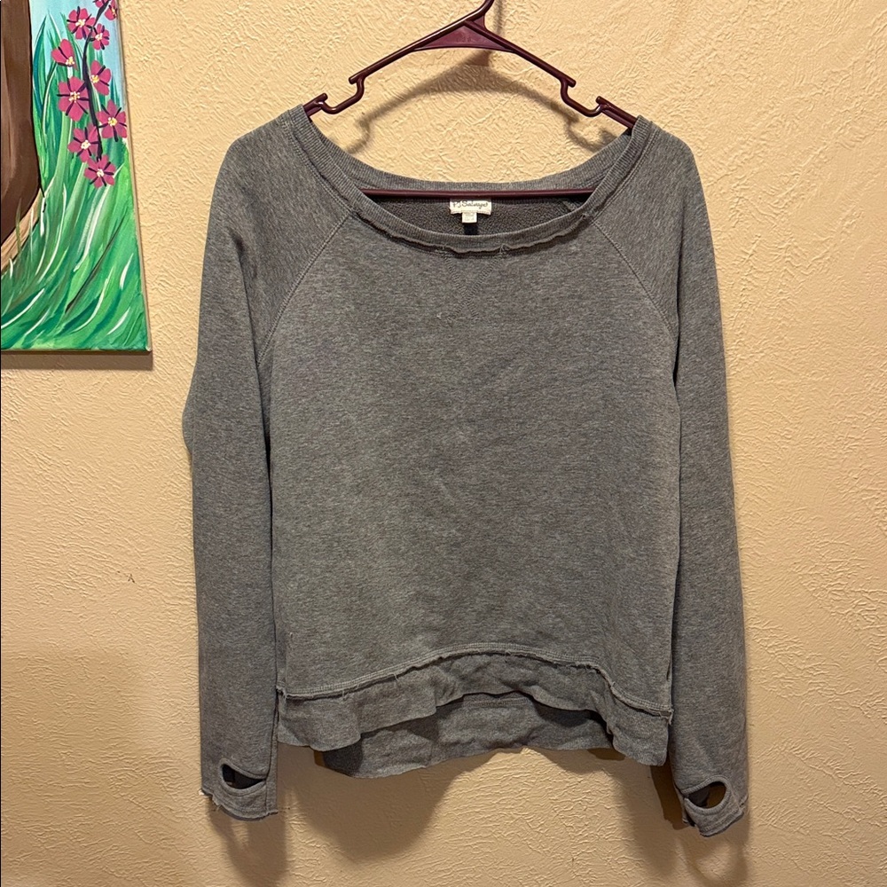 P.J. Salvage Charcoal Gray Sweatshirt